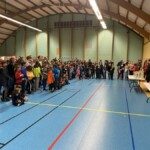 Vue d'ensemble du gymnase bondé lors des Championnats d'Essonne Jeunes à Gif-sur-Yvette.